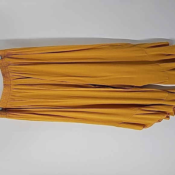 Ashley Stewart - Boho Wide Leg Palazzo Pants Whimsical Ruffle Hemline - Picture 2 of 4